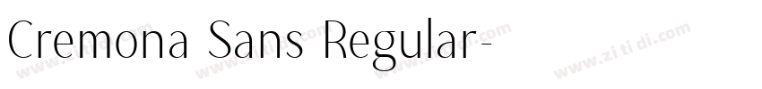 Cremona Sans Regular字体转换